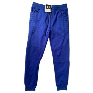 BLIND TRUST‎ ROYAL BLUE MEN’S FLEECE MOTO JOGGER SIZE M